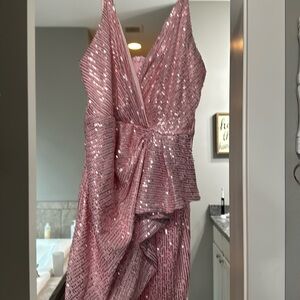 Pink sequin dress